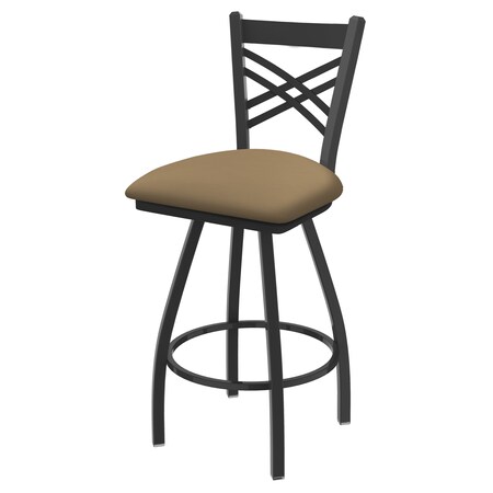 Holland Bar Stool Co 36" Swivel Bar Stool, Pewter Finish, Canter Sand Seat 82036PW013
